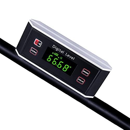 Image of Inclinometer, Digital Protractor /Level /Angle Finder and Gauge Tools with V-Groove Magnetic Base and Backlight - Dust and Waterproof IP65 Precision Smart Level(Not include battery)