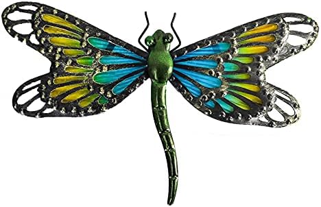 luckxuan Decoración de estatua de metal con libélula para decoración de jardín, miniaturas, animales, estatuas y esculturas de patio, jardín,
