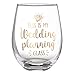 Lillian Rose G117 WP Wedding Planning Stemless Wine Glass, 4.75" H, Gold