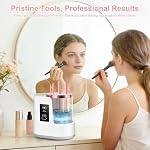 3 IN 1 Electric Makeup Brush Cleaner & Dryer Machine with Automatic Cleaning and Drying Functions, Portable USB Design with Smart Touch Controls for All Brush Sizes, Perfect Gift for Makeup Lovers - Image 4