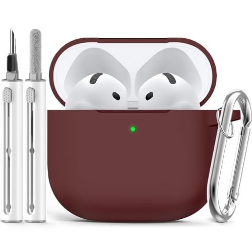 Image of Ljusmicker for AirPods 4 Case 2024 with Cleaner Kit,Wine Red