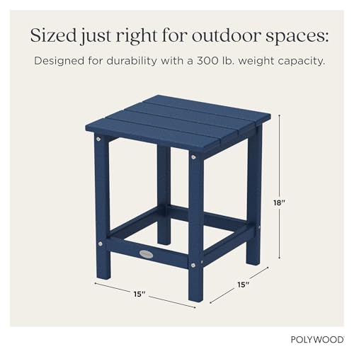 Image of Polywood Long Island Side Table, 15.13in. x 14.75in. x 18in, Navy