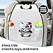 WZYWHJ Cute panda baby prints Car rear seat anti kick pad 2-piece set multifunctional storage bag seat cover protector