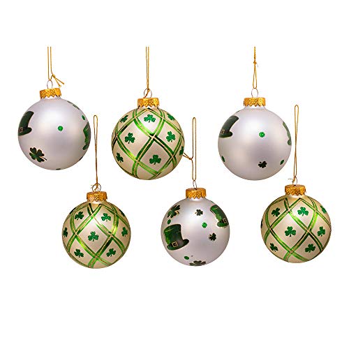 Décoration argentée suspendre Kurt Adler vert noir Noël - 7