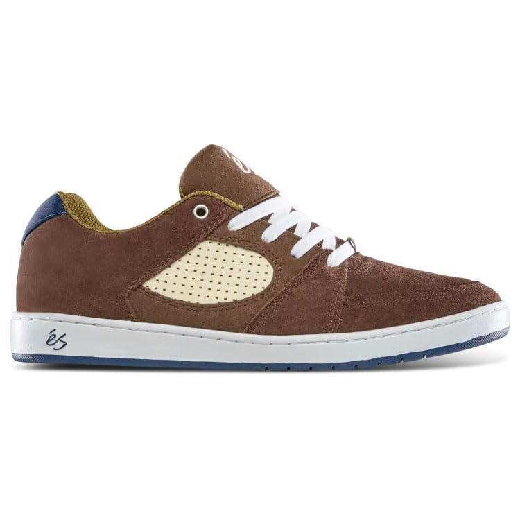 Es Skateboard Shoes Accel Slim Brown/Tan/Blue Size 12