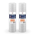 Aquaboon 5 Micron 20 x 4.5 Whole House String Wound Water Filter Replacement Cartridge for Well Water Filtration Compatible with WP5BB20P, 2-Pack