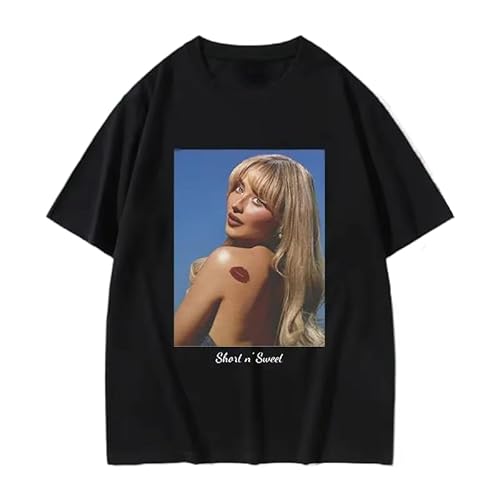 TFRwtf33R Sabrina Carpenter Print Graphic T Shirts Black 3XL