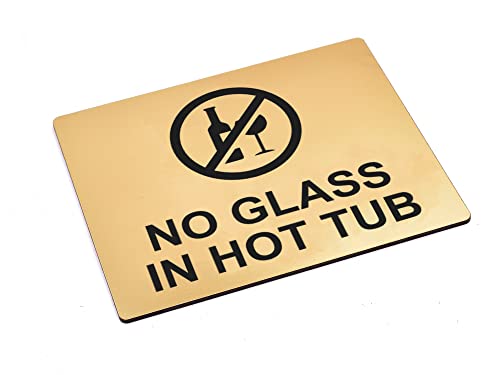 Autocollant No Glass In Hot Tub idéal pour sécuriser vos soirées jacuzzi