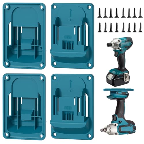 YAYNO 4 Pezzi Supporto per Attrezzi compatibile con Makita 18V per Utensili Elettrici Utensili di Perforazione con 16 Viti