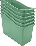 Teacher Created Resources Eucalyptus Green Plastic Book Bin 6-Pack (TCR2088686)