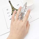 Punk Finger Bone Ring Gothic Celestia Punk Rock Gothic Hinged Activity Rings Men's Knuckle Joint...