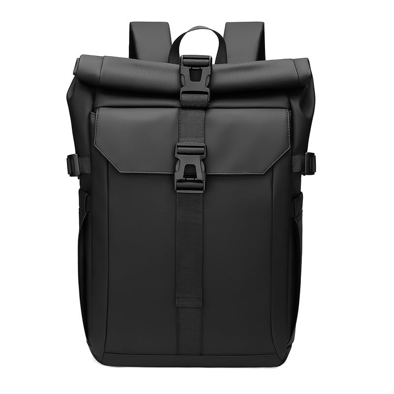shepretty Rolltop Rucksack Wasserdicht für Damen & Herren, Großer Laptop Rucksack mit Computerfach für 16 Zoll Laptop, Elegant Reiserucksack Daypack für Reisen, Radfahren, Uni Schule