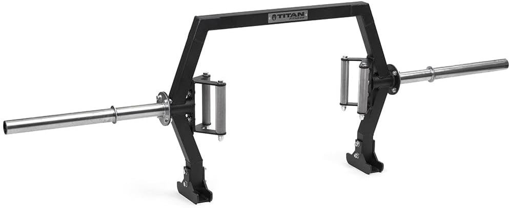 Titan Fitness Rackable Open Trap Bar, Rated 1,500 LB, Specialty Open-Ended Olympic Weightlifting Barbell, Built-In Jacks, 32mm 38mm Knurled Grips, Deadlift, Carries, Lunges, Squats