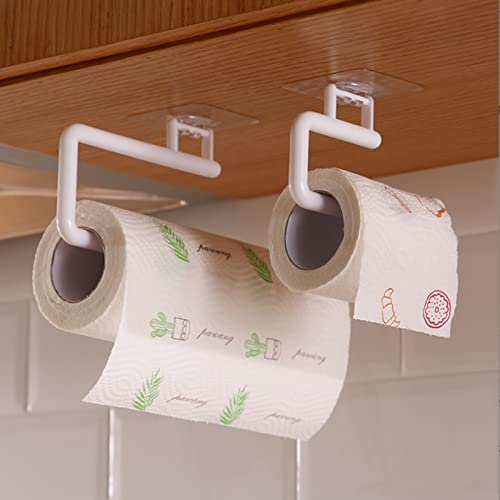 Portarrollos de Papel de Cocina, 2 Soporte para Rollo de Papel de Cocina, Soporte Papel Cocina ​Soporte de Papel en Rollo de Cocina Sin Taladrar para Montaje en Soporte de Cocina Cover