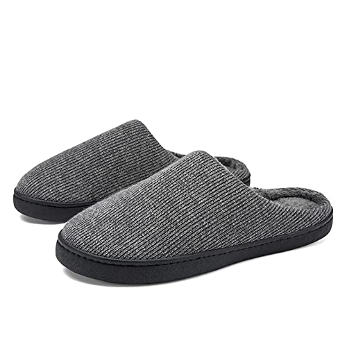 YUKTOPA Men's Women's Memory Foam Slippers Comfy House Slippers Warm Soft Plush Lining Closed Toe Bedroom Slippers2