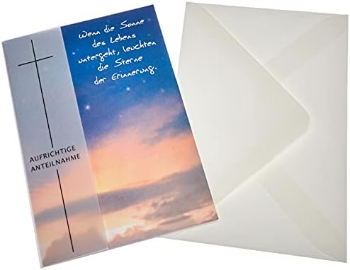 Perleberg Biglietto di compleanno di alta qualità della collezione Basic Classic con amore, felicità, gioia, biglietto di compleanno con busta, 11,6 x 16,6 cm