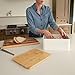 ZICOTO Beautiful Bread Box With Wooden Lid For Your Kitchen Countertop - Spacious Container Perfectly Stores Your Homemade Bread, English Muffins & Bagels - Quality Cutting Board Lid Keeps Loaf Fresh