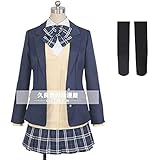 LONGSHUMU ゾンビランドサガ 水野 愛 水野爱(みずの あい) コスプレ衣装 仮装 cosplay (L, 男性)