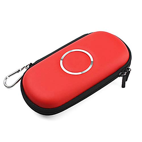 Coque de Protection Coque Rigide Housse de Transport Sac Pochette pour PSP 1000 PSP 2000 PSP 3000 Console(Rouge)