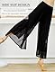 SEAUR Chiffon Palazzo Hose Damen Tanzhose Orientalischer Tanz Pilates Yoga Latein Hose Weites Bein Sommerhose Freizeithose M