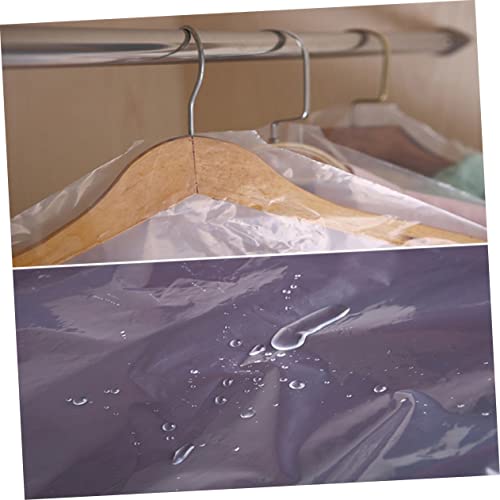 10-Pack Plastic Clothing Dust Covers 60x110cm Waterproof Garment Bags for Suits and Dresses for Closet Storage and Organization2