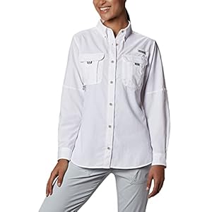Columbia-Womens-PFG-Bahama-II-UPF-30-Long-Sleeve-Fishing-Shirt Columbia Women's PFG Bahama™ Long Sleeve Shirt,White,X-Large