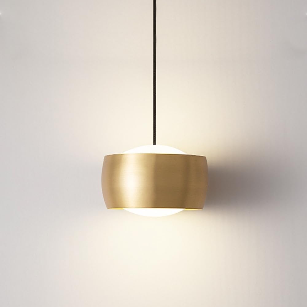 Lustre globe en laiton avec suspension acrylique moderne