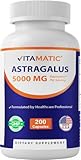 Vitamatic Astragalus Capsules 200 Veg Capsules - 10:1 Astragalus Extract 500mg - Non-GMO, Gluten-Free