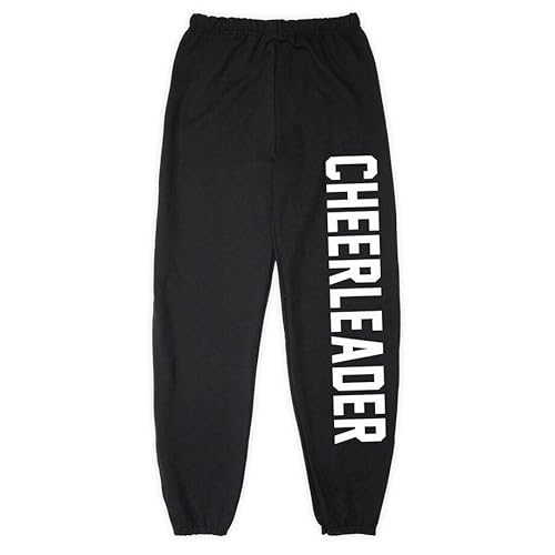 ChalkTalkSPORTS Varsity Cheerleader Sweatpants | Cheer Apparel | Black/White |