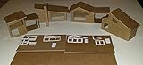 Mini Mid Century Modern Houses- Set of 4 DIY Putz Style Houses