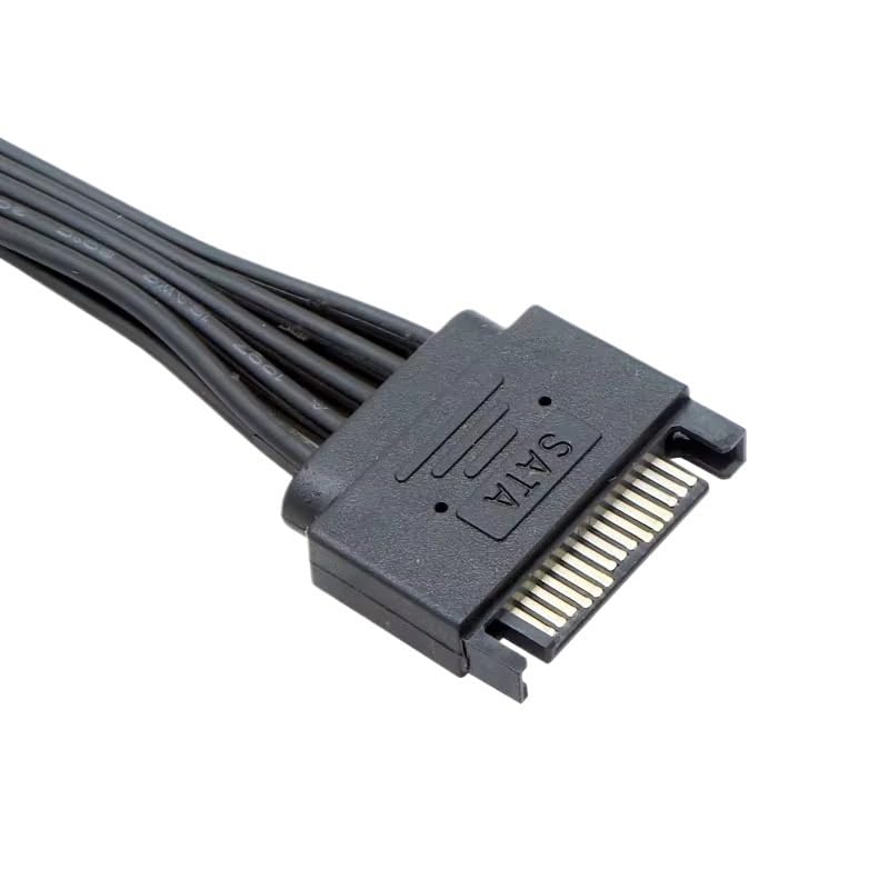 Cable SATA 15 pines macho a hembra extensión 1 a 1 miniatura 5