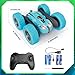 RacingFun Remote Control Car for 6-12 Year Old Double Sided 360°Rotating 4WD RC Cars with Headlights 2.4GHz Rechargeable Electric Stunt Race Car Toy for Boys Girls Birthday Gifts(Blue)