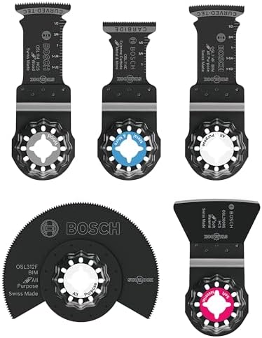 BOSCH OSL005L 5 pc. Starlock® Oscillating Multi-Tool Carbide Cutting Accessory Blade Set