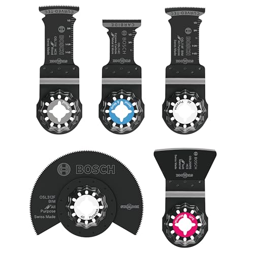 BOSCH OSL005L 5 pc. Starlock® Oscillating Multi-Tool Carbide Cutting Accessory Blade Set
