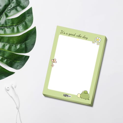 Image of PAPBOO Easy to carry Cute A6 Size Tear-off Notepads,90 Sheets,100 GSM, Gift(Good Vibes Day)