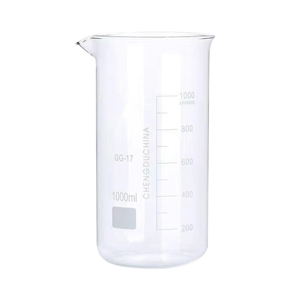Zlewka laboratoryjna z dziobkiem, Wysoka zlewka ze szkła borokrzemianowego 50-1000 ml Laboratoryjna miarka do gotowania(1000)