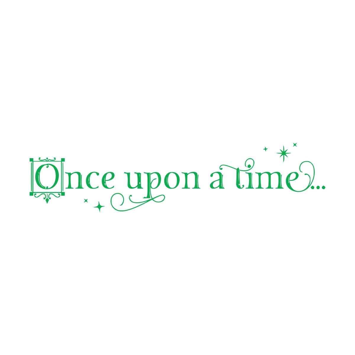 Once Upon a Time Decal for Kids Room Wall Sticker Imagination Quote Pretend Dress Up Area Bookshelf Child's Room Decor Large - 26x112cm