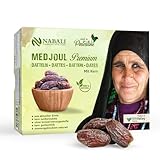 NABALI FAIRKOST Medjoul dátiles de Palestina - 100% natural aromático Tradicional Fresco & Oriental I sin conservantes I vegano I dátiles Medjoul jumbo (1 kg)