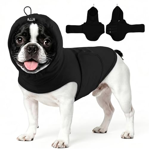 Image of MIGOHI Calming Vest for Dogs | Soft Anxiety Vest for Dogs,Dog Calming Shirt for Storm,Separation,Fireworks, Anxiety Wraps for Dog to Stop Panting & Hiding During Vet Visit,Travel,Black,M