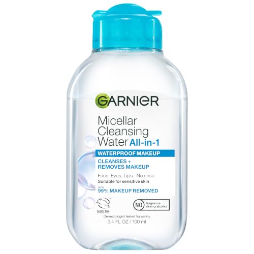 Garnier SkinActive Micellar Cleansing Water, For Waterproof Makeup, 3.4 Fl Oz