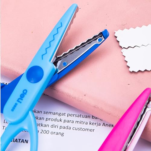Image of Deli E60001 Zig Zag School Scissor, Art & Craft Scissors (Pack of 1)