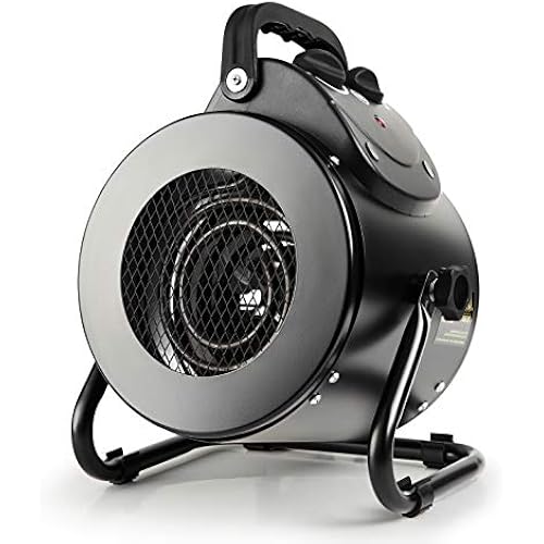 Electric Heater Fan, Portable With Overheat Protection, Fast Heating, Small for Greenhouse, Grow Tent, Workplace, Garage