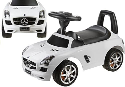 Lean Toys Voiture à roulettes pour bébé et enfant Type Mercedes Benz Blanc Produit sous licence