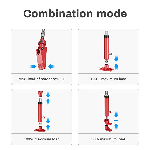 Anbull 10 Ton Porta Power Hydraulic Jack,Upgraded Hydraulic Combined Multifunctional Jack For Car Repair,Auto Body Frame Repair Kit #TOP4