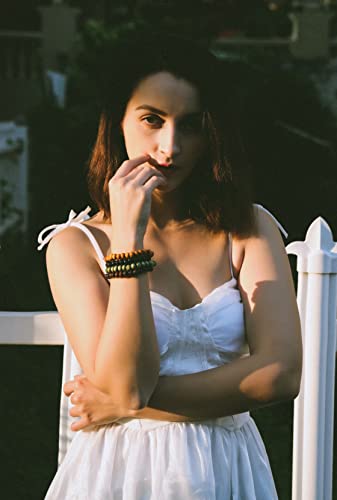 Eigso 4 Pcs 8Mm Wood Beads Bracelets For Women And Men Mala Prayer Meditation Wrist Bracelet Elastic 7-7.5" #TOP4