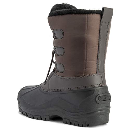 Image of POLAR Mens Muck Lace Up Short Nylon Winter Snow Rain Lace Up Casual Duck Boots