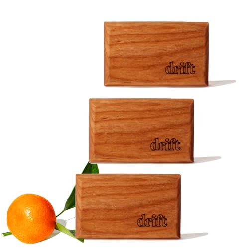 Drift Car Air Freshener - The Original Wood Air Freshener - Car Odor Eliminator - Long Lasting Scent - Metal Clip - Essential Oils - Clean Ingredients - Grove Scent 3 Pack Refill - NO CLIP INCLUDED