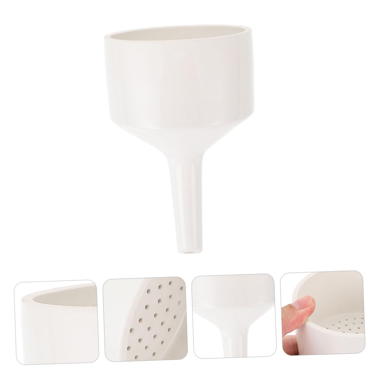 Alipis Embudo de Cerámica para Laboratorio Filtro Poroso, Material Ecológico y Pulido, Adecuado para Experimentos Científicos Precisos