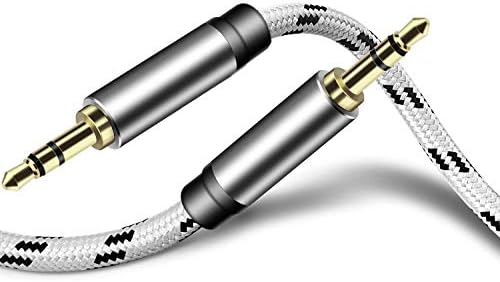 SNANSHI Aux Cable 3.5mm Audio Cable - 25ft/8M- Nylon Braided Aux to Aux Cable Aux Lead 3.5mm to 3.5mm for Car Headphone iPhone iPad Echo Dot Tablet Laptop and More