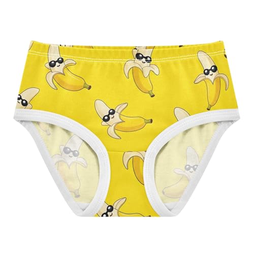 Cute Bananas Characters Yellow Panties Little Girl Toddler Girls Underwear Cotton Personalized Underpants Briefs 2t